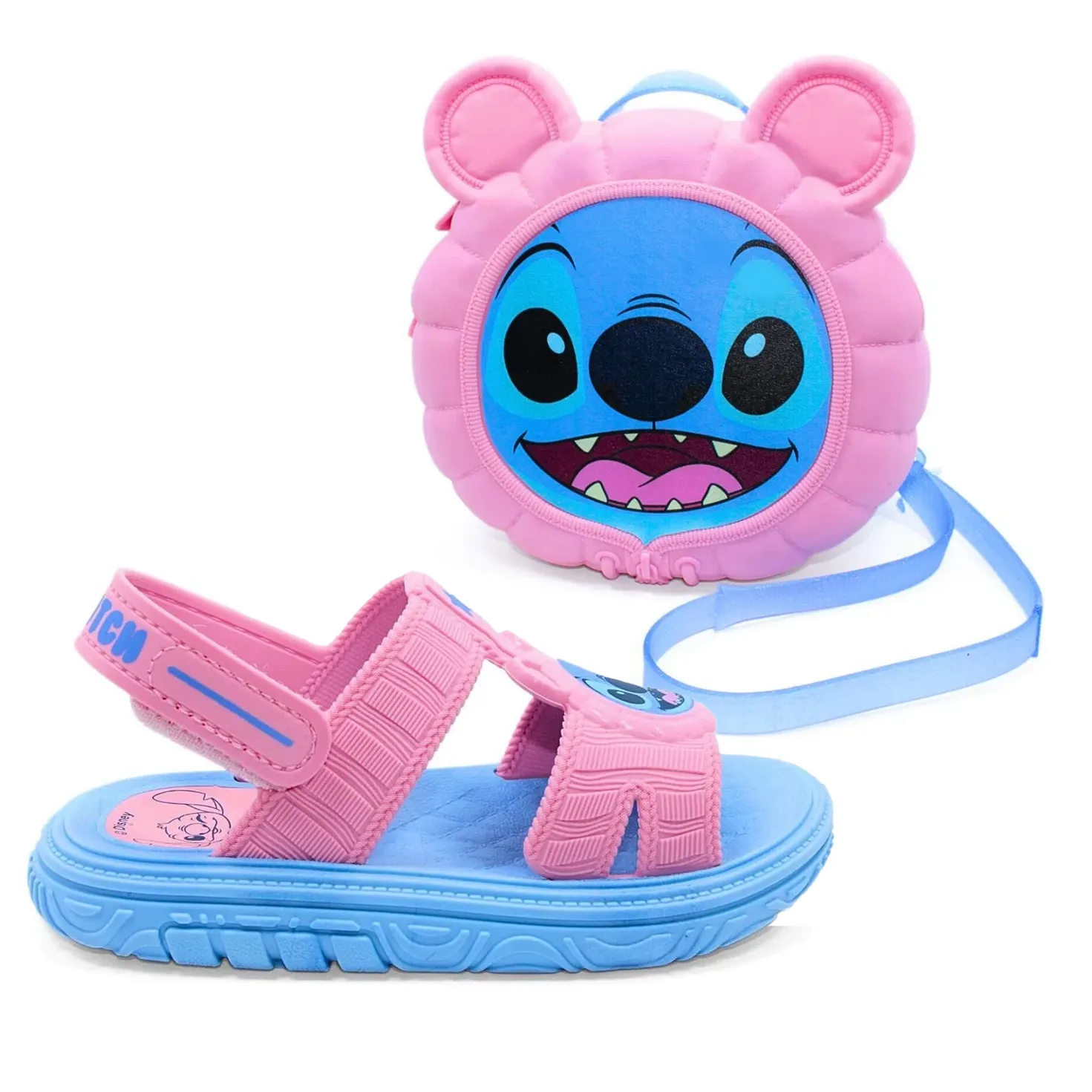 Grendene Sandalia 23224-BP068 STITCH + BAG AzulRosa Sint 2